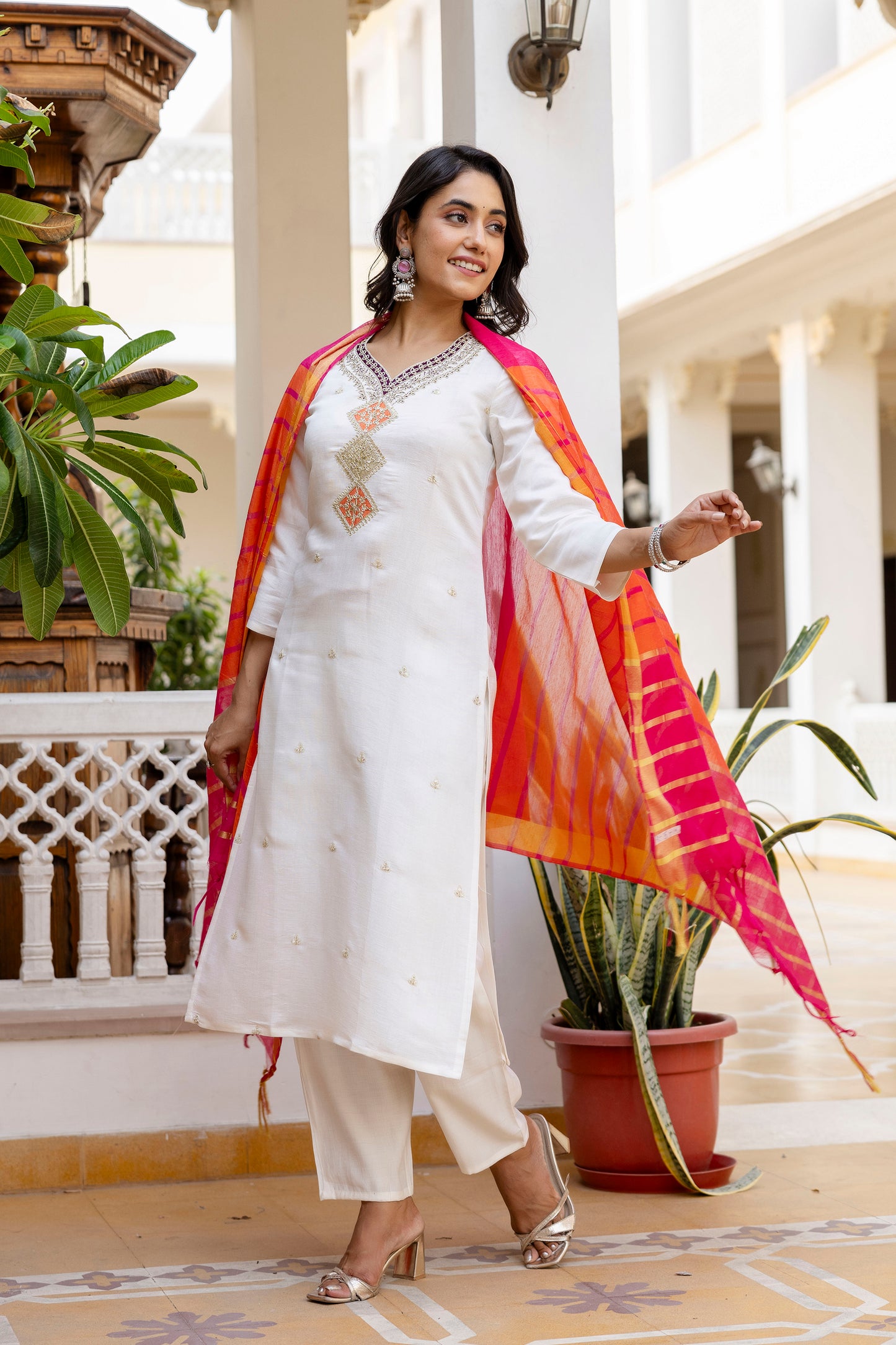 Kurta with bottom and dupatta set
