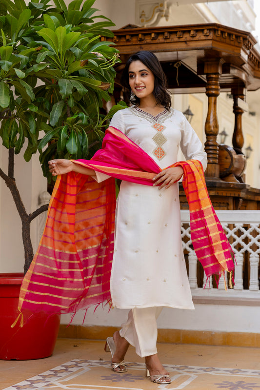 Kurta with bottom and dupatta set