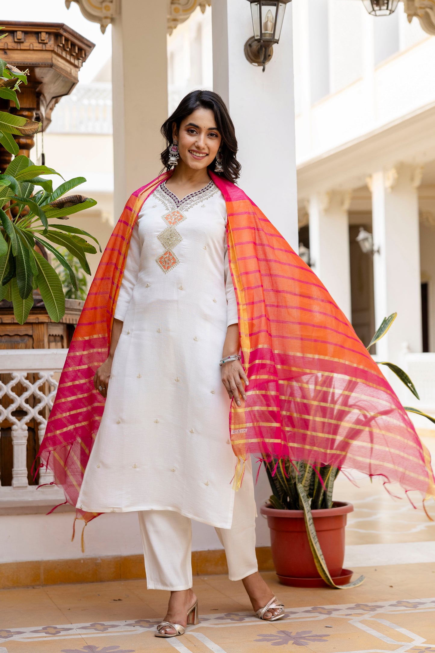 Kurta with bottom and dupatta set