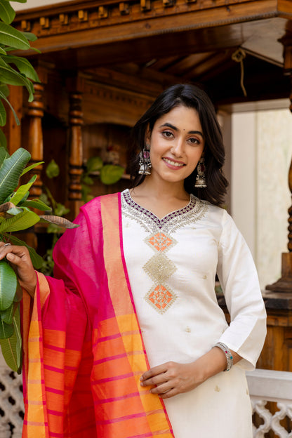 Kurta with bottom and dupatta set