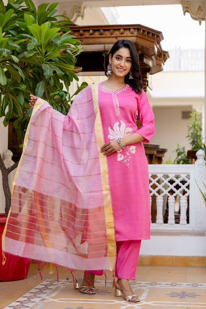 Kurta with bottom and dupatta set