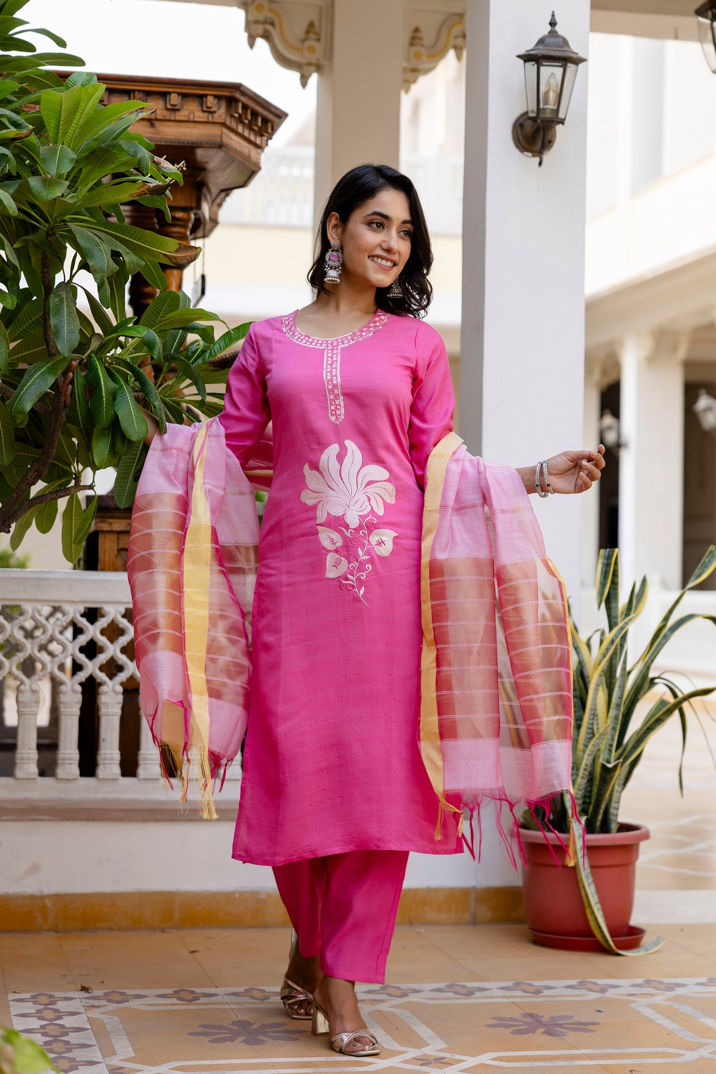 Kurta with bottom and dupatta set