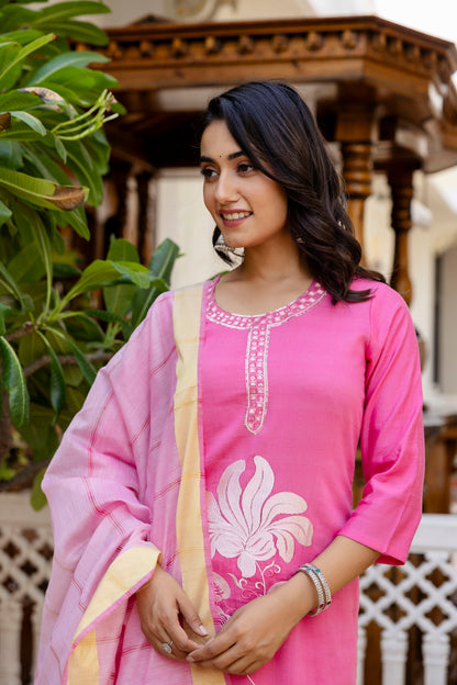 Kurta with bottom and dupatta set