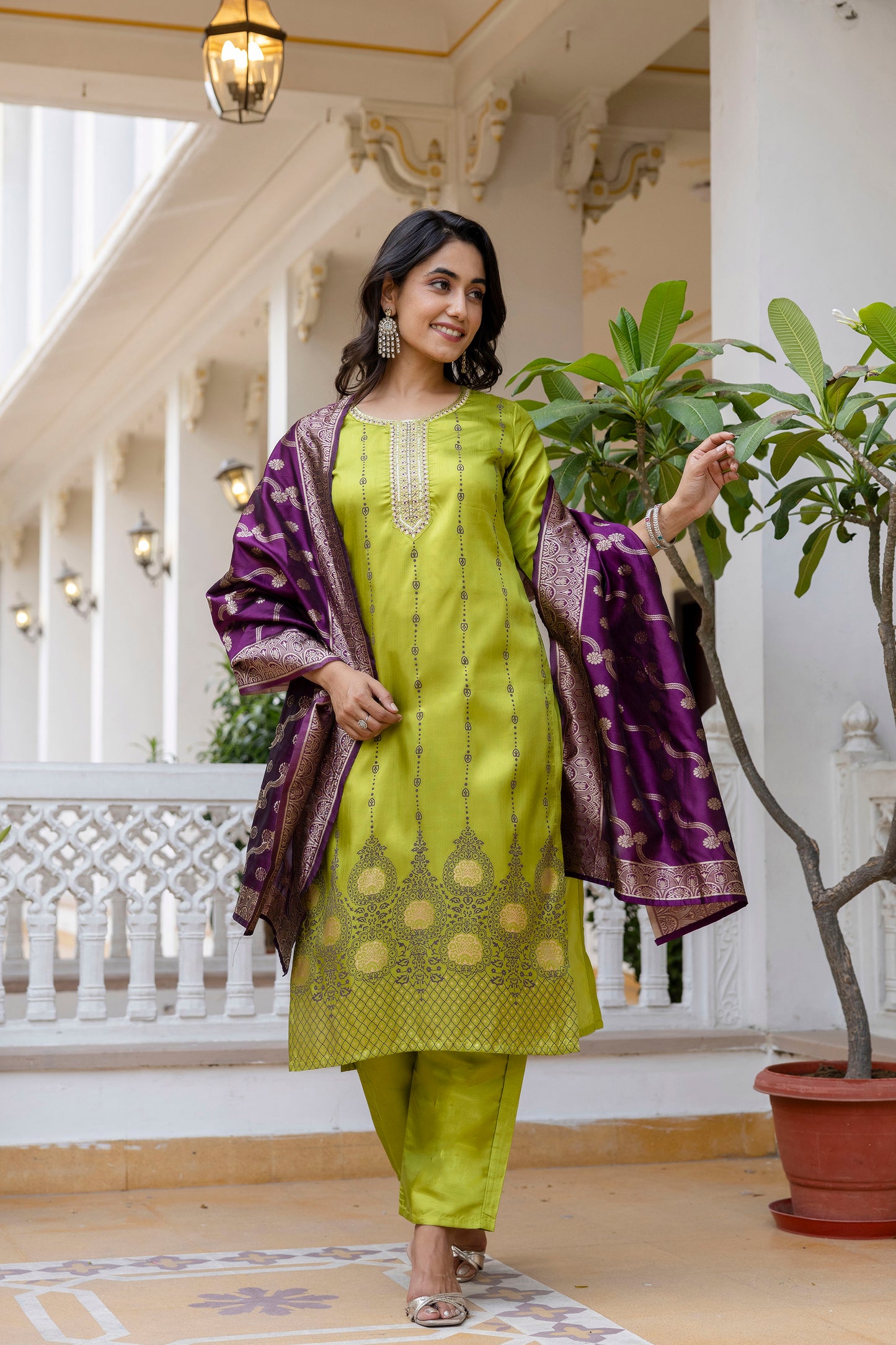 Kurta with bottom and dupatta set