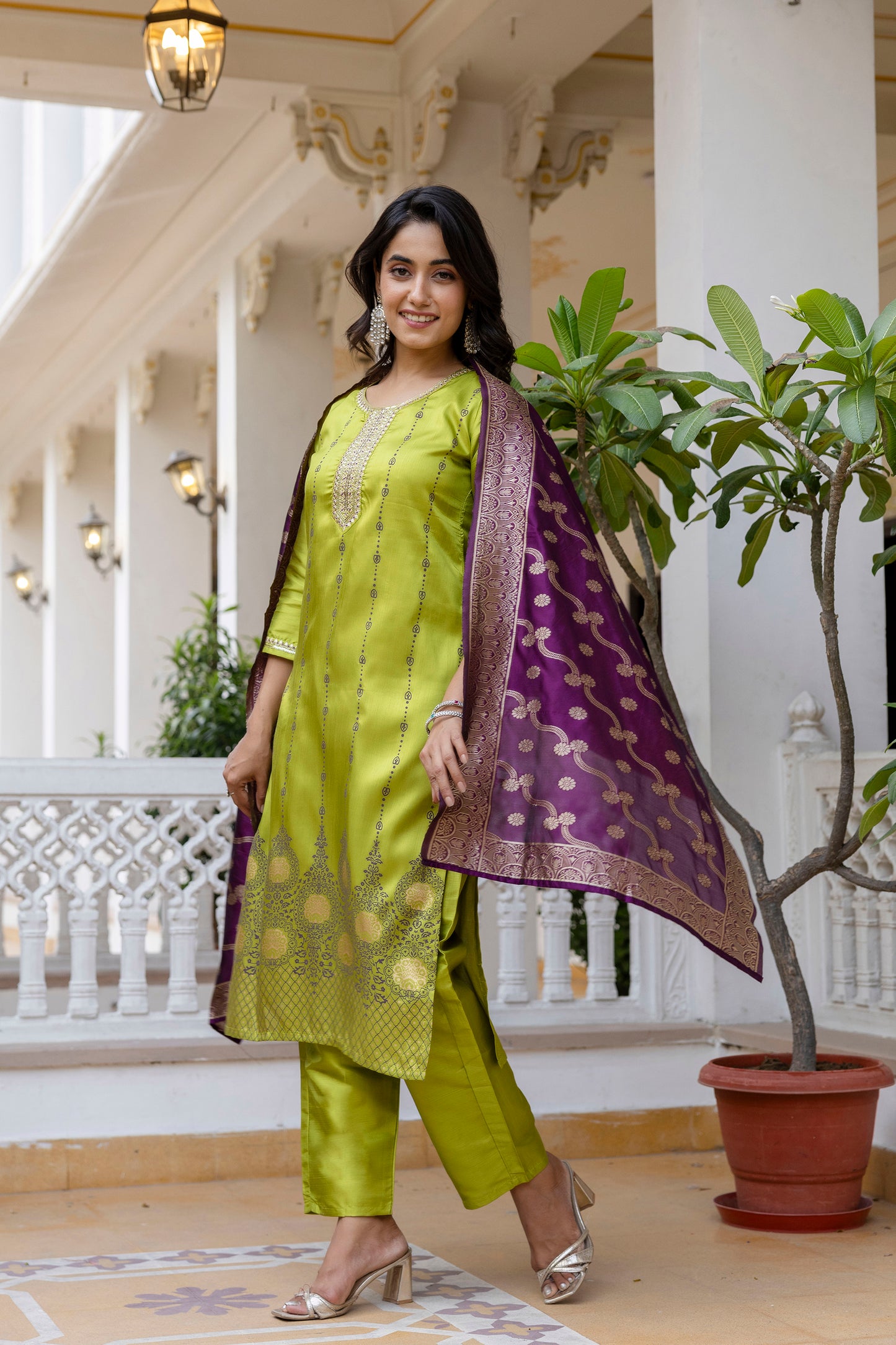 Kurta with bottom and dupatta set