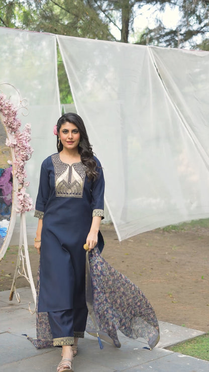 Kurta with bottom and dupatta set